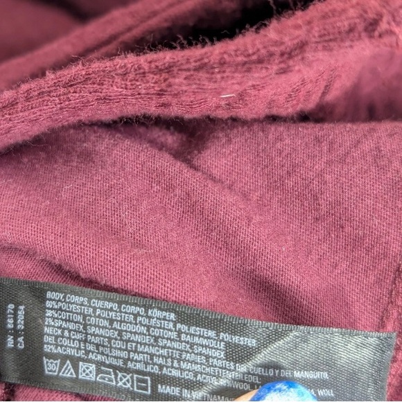 Anthropologie Red Bomber Jacket with Asymmetrical Design - Picture 6 of 6